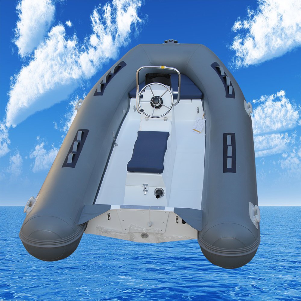 1.2mm PVC Inflatable Rib Boat RIB-360B with Jockey Seat 360 Fishing Boat with Fiberglass Hull Outboard Engine 6m Yacht 3m Length