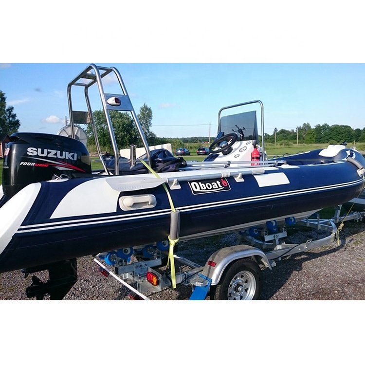 2024 Luxury Yacht with 5.5M Center Console Aluminum Rib Hypalon Inflatable Boat Outboard Engine CE Certified