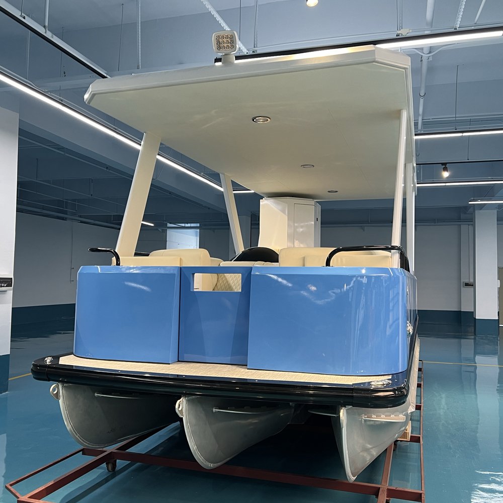 2024 Eco-Friendly New Energy Pontoon Boat with Electric Engine and Solar Panels