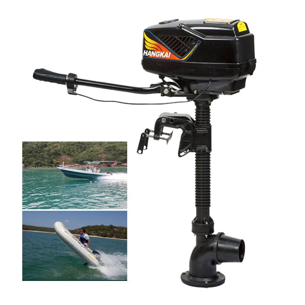 4HP 2-Stroke Outboard Motor Boat Engine for Fishing Boat 74.6cc 2.9KW Gasoline Water Cooling System CDI Propeller Heavy Duty F-N