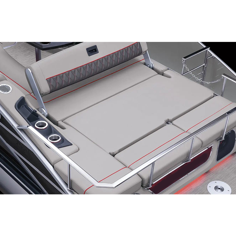 Pontoon Boat with Engine Private Luxury Yacht Luxury Tritoon Fiberglass Factory Customized Aluminum Work Pontoon Boat