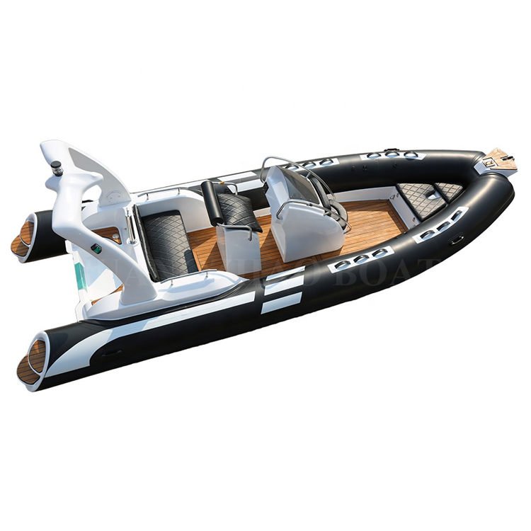 Luxury 19 FT 5.8 m 580 Fiberglass Inflatable Rigid Rib Speed Yacht Boat Outboard Leisure Fishing Sports Durable PVC Hypalon