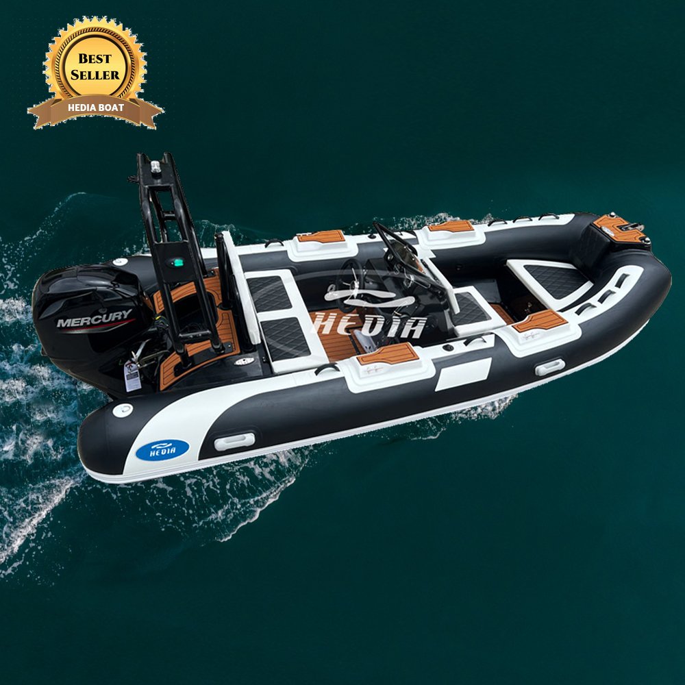 Hedia 11 ft Inflatable Dinghy Boat for Adults Includes Paddles Rib Boat for Scuba Diving Kayak Raft Drifting Sports