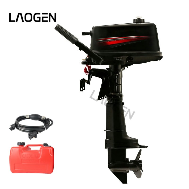 Laogen ODM Boat Motor Outboard Factory Outboard Boat Motor 6hp 5hp 2 Stroke Outboard Motor Match Mercury 5M Boat Outboard Engine