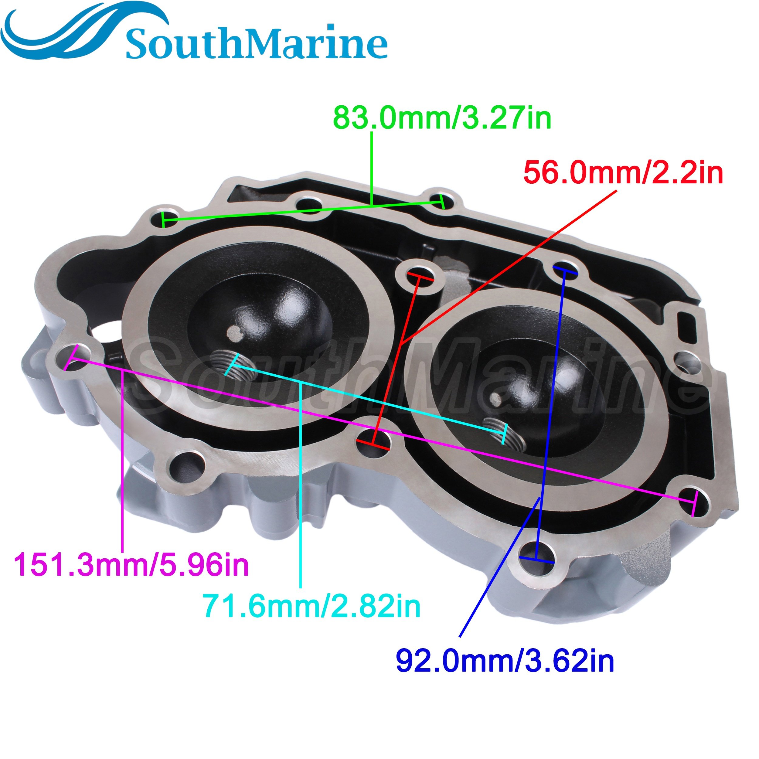 Boat Engine 6B4-11111-00-1S TE15-05000001 Cylinder Head Cover for Yamaha Parsun 9.9HP 13.5HP 15HP 15D 2-Stroke