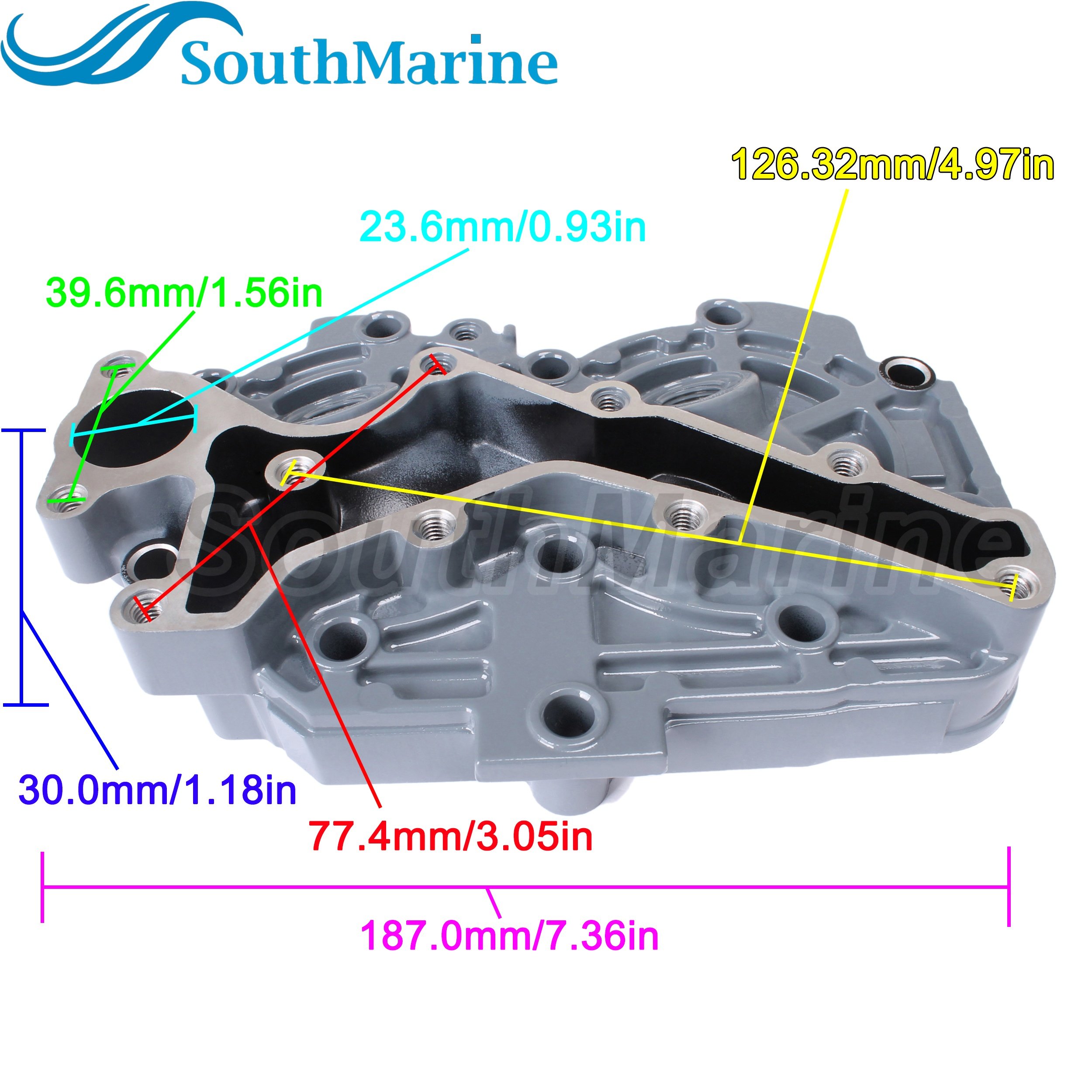 Boat Engine 6B4-11111-00-1S TE15-05000001 Cylinder Head Cover for Yamaha Parsun 9.9HP 13.5HP 15HP 15D 2-Stroke
