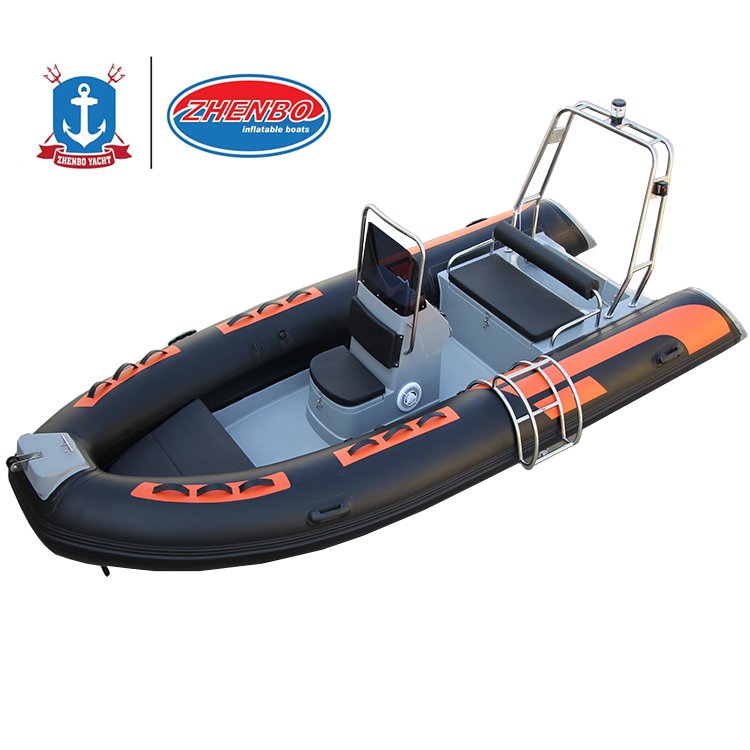 High Speed Fiberglass Boats 16ft RIB 480 Semi Rigid Yachts Hypalon/PVC Inflatable Motor Fishing RIB Boat with Engines