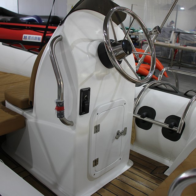 ZhenBo Customized Fiberglass Hull Rib-390 PVC Inflatable Fiberglass Ribs 6 Person Outboard Engine Pontoon Boat