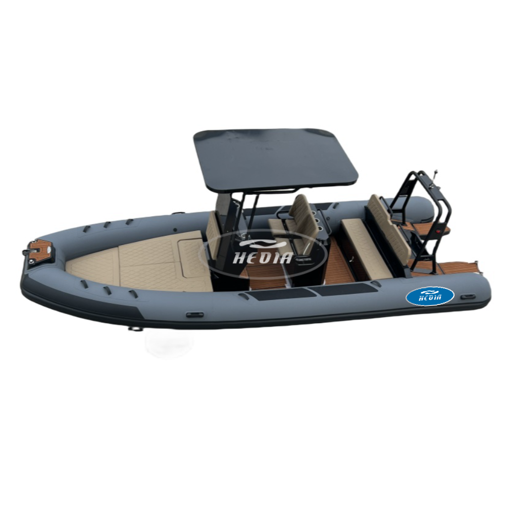 Hedia 6.5m 650 Luxury Yacht Orca Hypalon PVC Aluminum Deep V Fishing Rib Boat with 150HP Outbound Engine