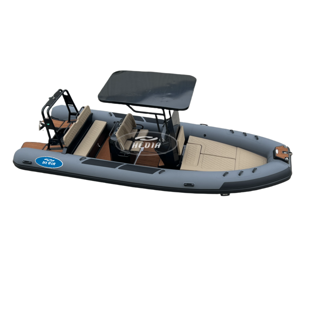 Hedia 6.5m 650 Luxury Yacht Orca Hypalon PVC Aluminum Deep V Fishing Rib Boat with 150HP Outbound Engine