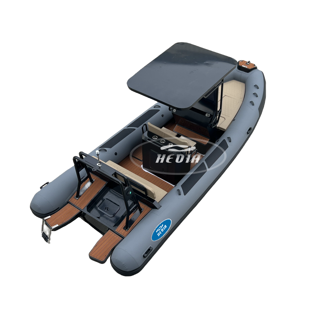 Hedia 6.5m 650 Luxury Yacht Orca Hypalon PVC Aluminum Deep V Fishing Rib Boat with 150HP Outbound Engine