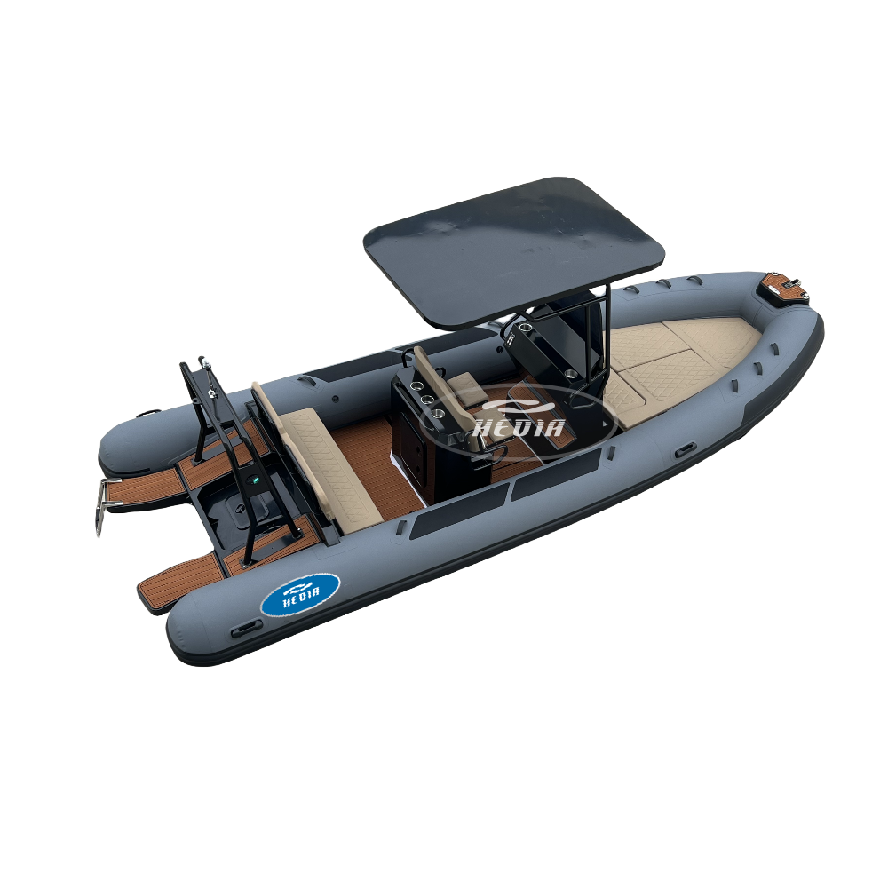 Hedia 6.5m 650 Luxury Yacht Orca Hypalon PVC Aluminum Deep V Fishing Rib Boat with 150HP Outbound Engine