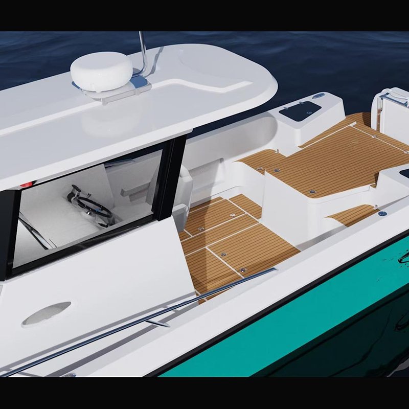 High Quality 29ft Fiberglass Leisure Fishing Boat/Sport Yacht with Twin Outboard Engines