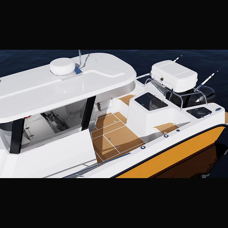 High Quality 29ft Fiberglass Leisure Fishing Boat/Sport Yacht with Twin Outboard Engines