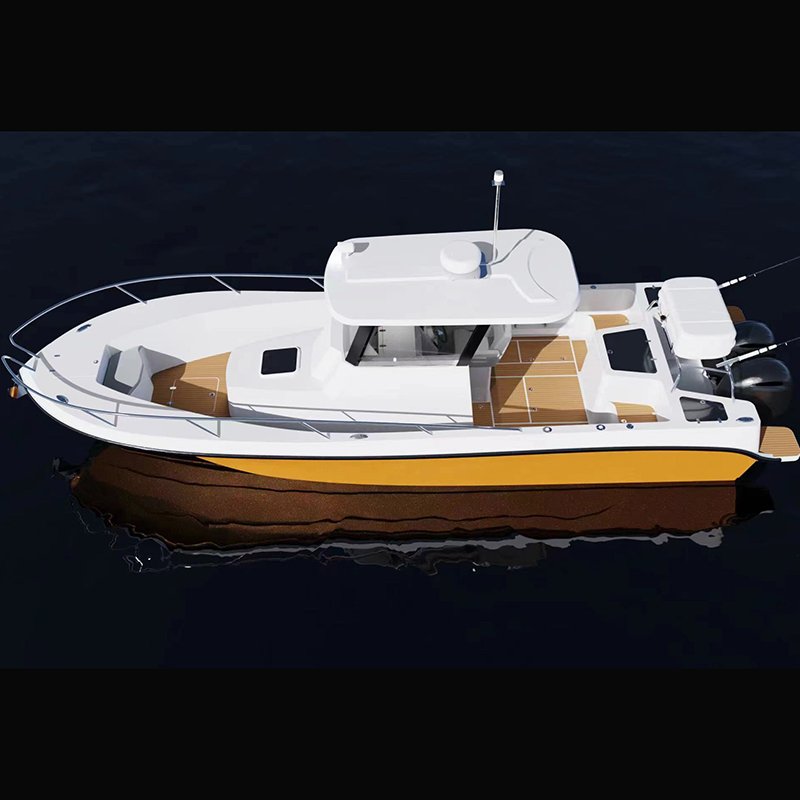 High Quality 29ft Fiberglass Leisure Fishing Boat/Sport Yacht with Twin Outboard Engines