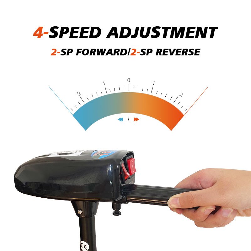 12V 18LB Electric Trolling Motor Outboard Engine for Inflatable Fishing Boats Rowing Kayaks