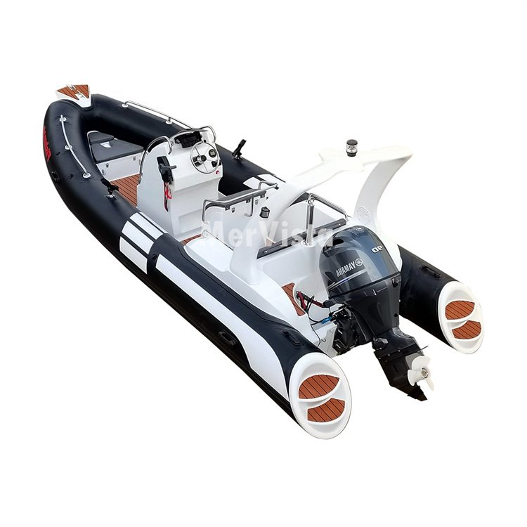 For Sale a Fiberglass Semi Rigid Boat Set 5.80 4-stroke Engine