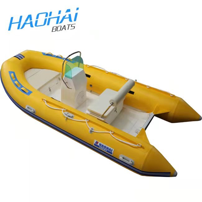 12.8ft RIB390 Inflatable Rigid 3.9m Hypalon PVC RIB Boat CE Approved Fishing Sailing Yacht Outboard Engine 3m Fiberglass Hull