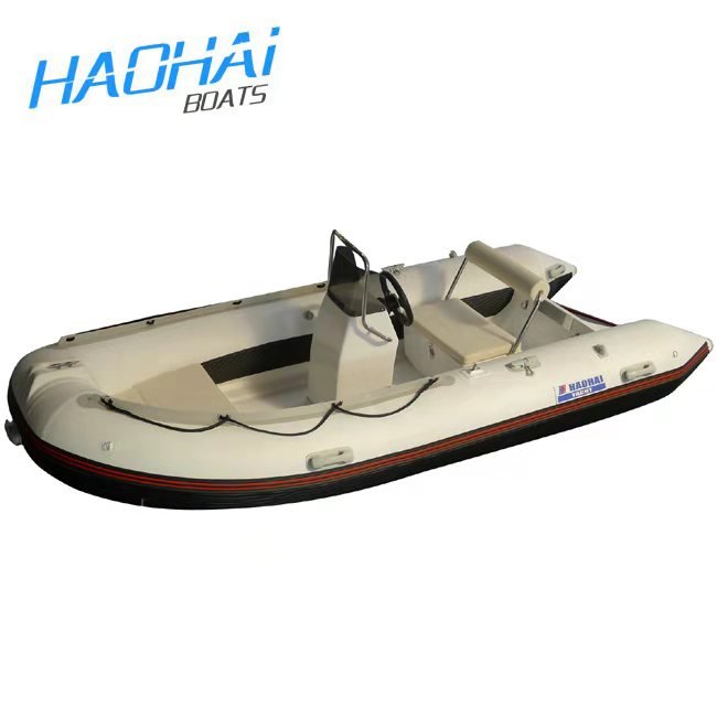 12.8ft RIB390 Inflatable Rigid 3.9m Hypalon PVC RIB Boat CE Approved Fishing Sailing Yacht Outboard Engine 3m Fiberglass Hull