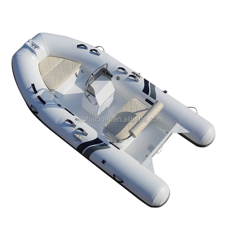 12.8ft RIB390 Inflatable Rigid 3.9m Hypalon PVC RIB Boat CE Approved Fishing Sailing Yacht Outboard Engine 3m Fiberglass Hull