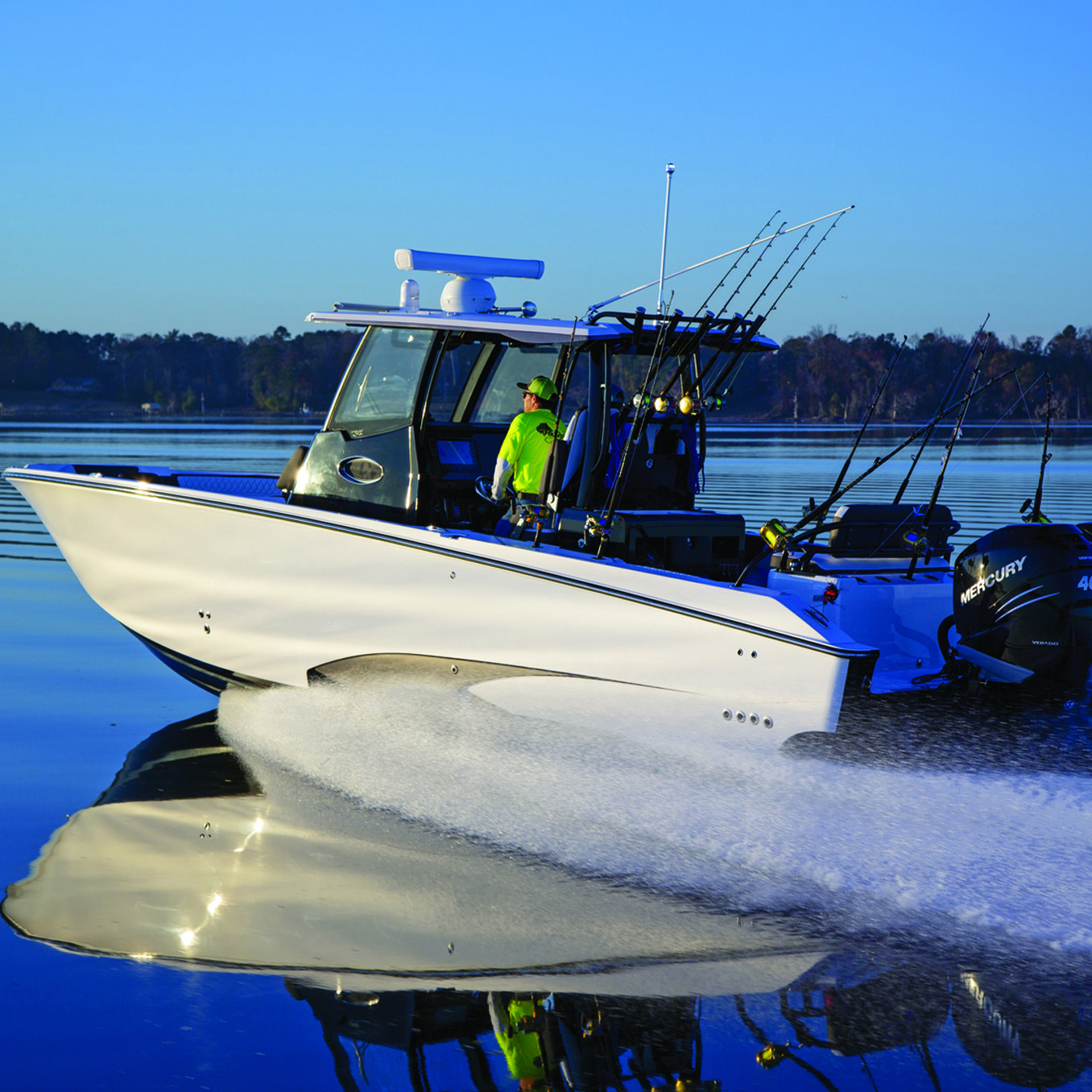 27ft Sport Yacht Aluminum and Fiberglass Hull Fishing Boat with Inboard Engine Center Console Design