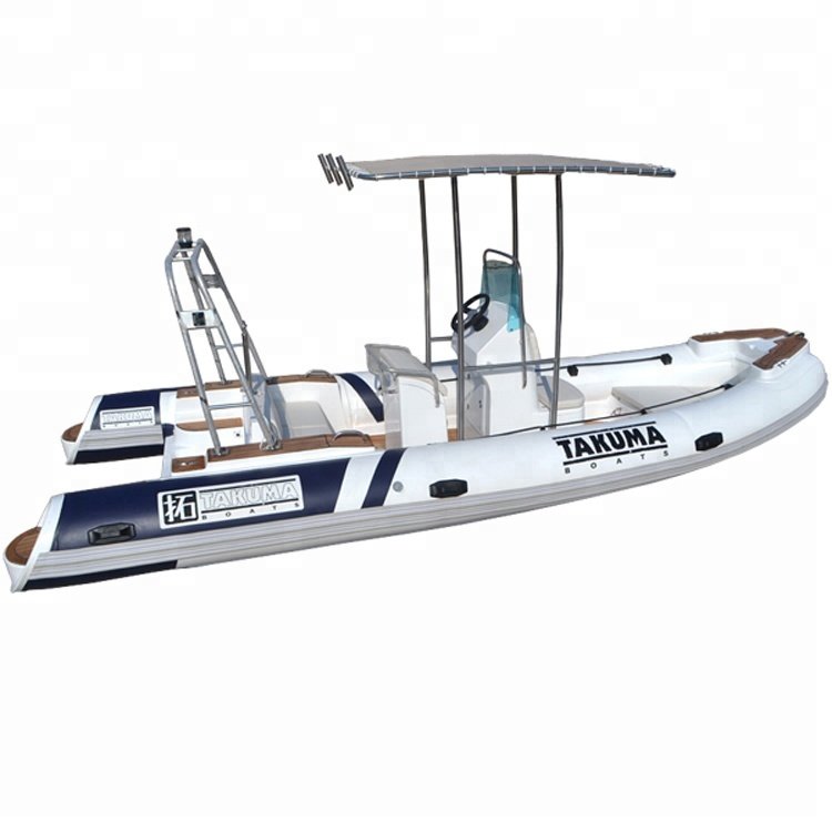2024 New 19ft Fiberglass Bottom Rib Boat China's Cheap 5.8M Rowing Boat