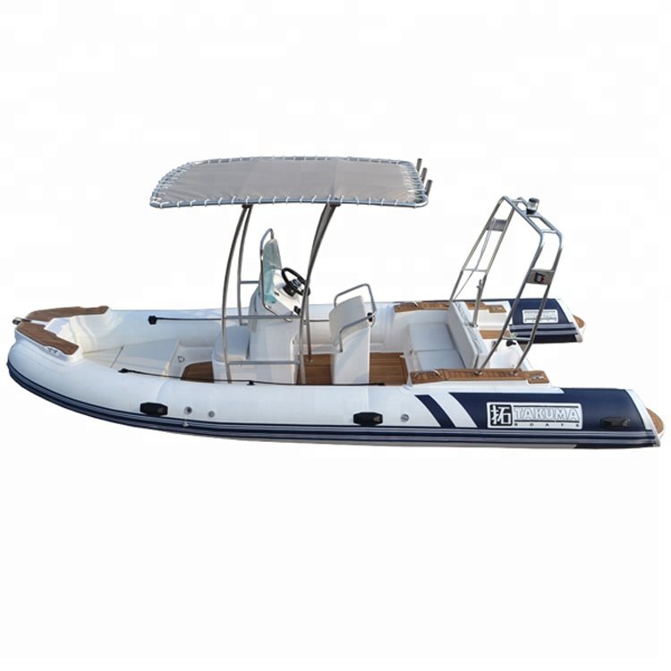 2024 New 19ft Fiberglass Bottom Rib Boat China's Cheap 5.8M Rowing Boat