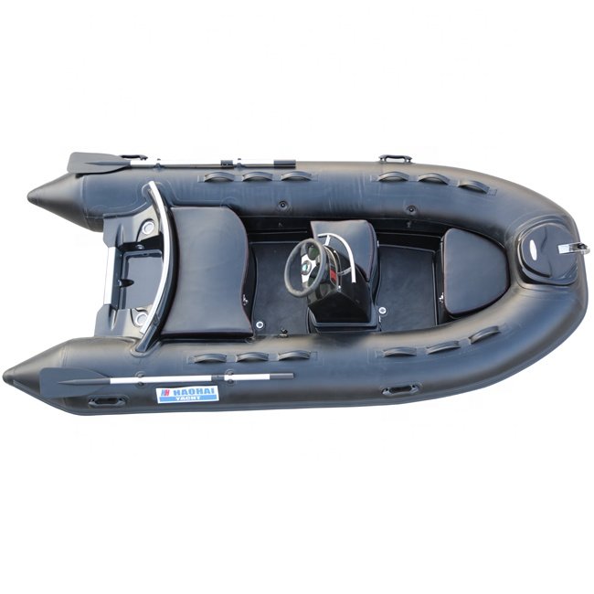 High Speed 3.3m 10.8ft Jet Ski RIB Fiberglass Hull Inflatable Boat for Sale Double Outboard Sport Fishing Boat