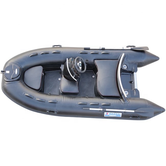 High Speed 3.3m 10.8ft Jet Ski RIB Fiberglass Hull Inflatable Boat for Sale Double Outboard Sport Fishing Boat