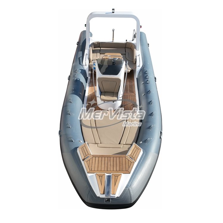 Orca/Hypalon Tourist Fiberglass Hull RIB 760 Inflatable Boats With Two Outboard Engine