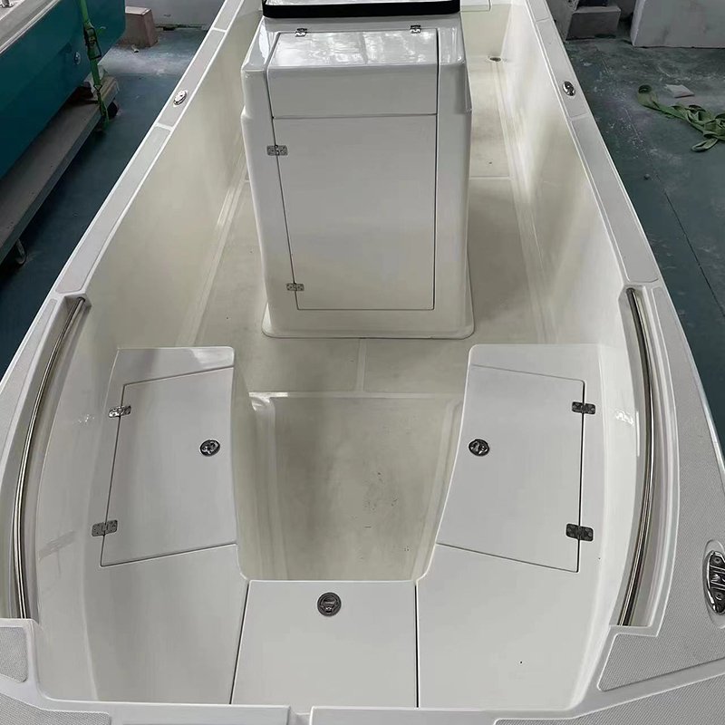 Chinese Factory Center Console Fishing Boat 23ft Fiberglass Hull Deep V Boat with Engine