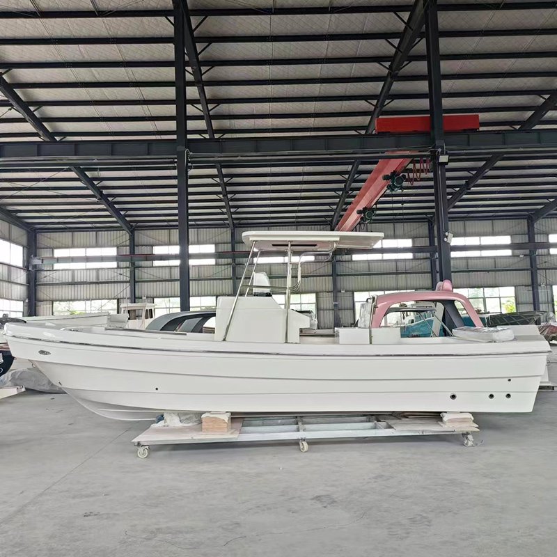 Chinese Factory Center Console Fishing Boat 23ft Fiberglass Hull Deep V Boat with Engine