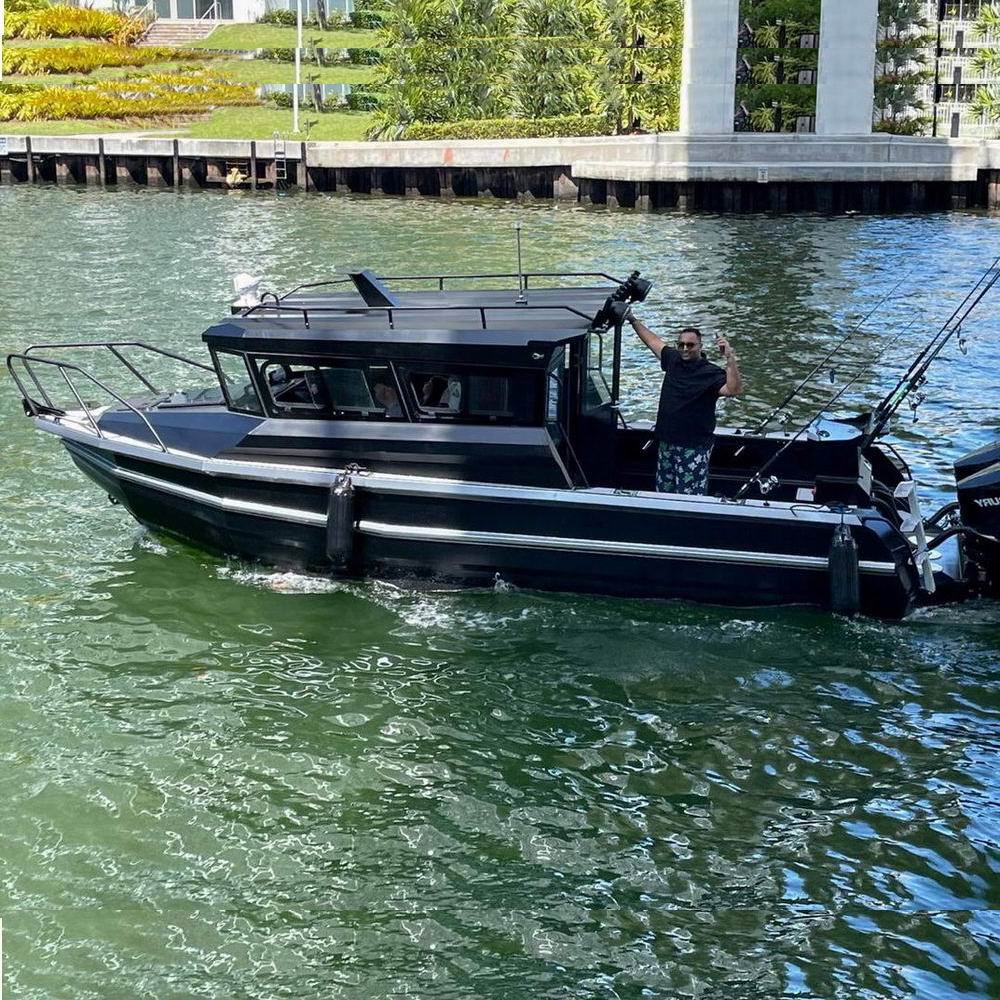 New Deep V 7.5m Cabin Cruiser Speed Boat Aluminium Ocean Fishing Boat Without Motor for Sale