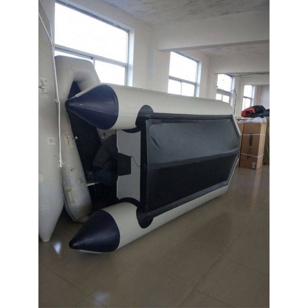 5m 6m 700 Ribbed PVC & Hypalon Inflatable Sport Boats with Air Floor for Fishing Outdoor Sports with Engine Combo Set Included