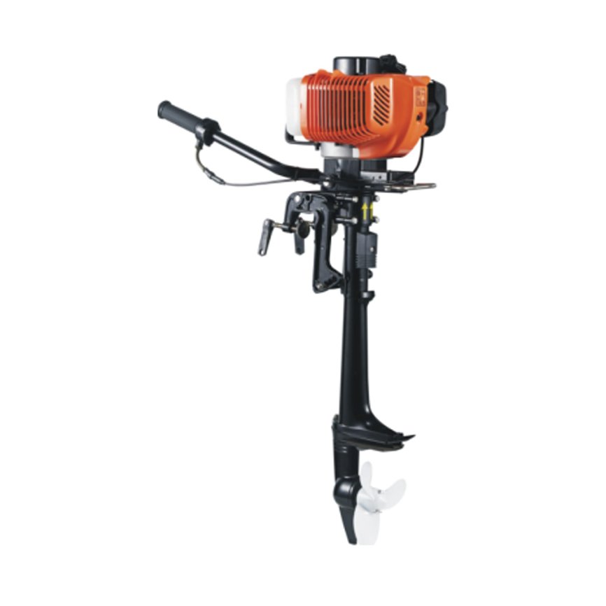 2T 2.5HP Gasoline Air-Cooled Outboard Motor 2-Stroke Engine for Boats New Condition