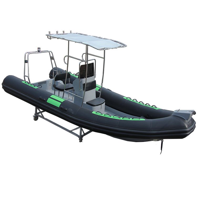 High-End Luxury 19ft Italy Sport Yacht RIB Hypalon Inflatable Rigid Hull Boat with Engine for Sale