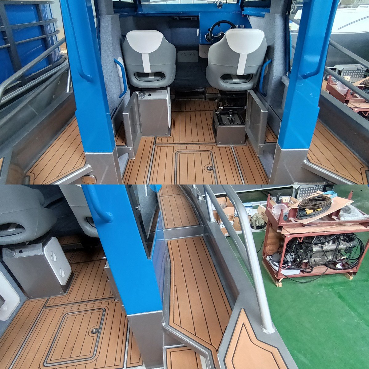 6.85m Foam Filled Outboard Engine Fish Yacht Center Cabin Aluminum Fishing Boat