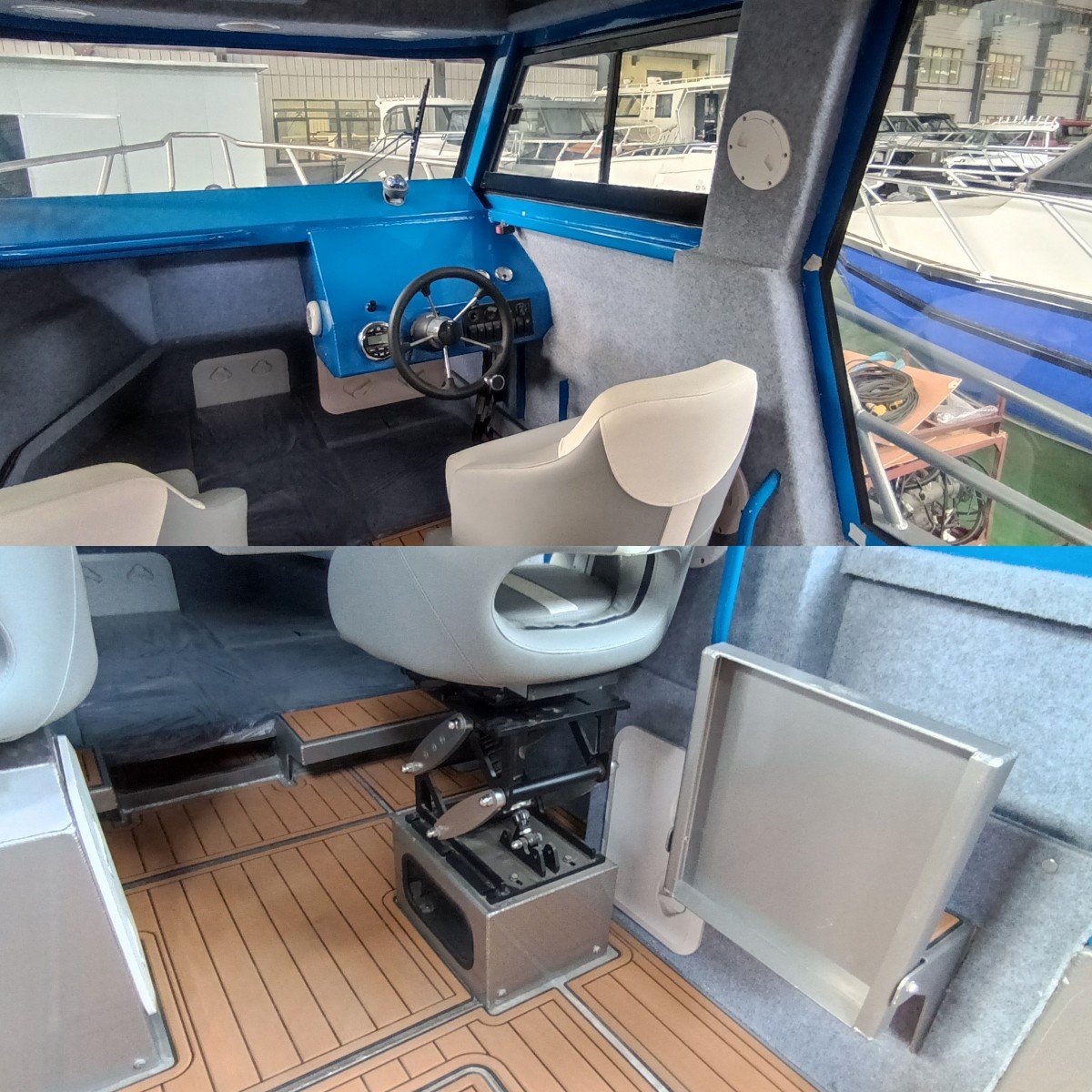 6.85m Foam Filled Outboard Engine Fish Yacht Center Cabin Aluminum Fishing Boat