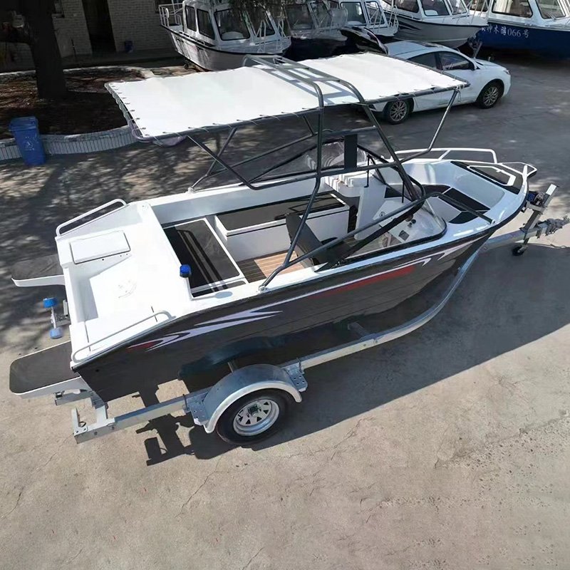 480 580 Patrol Boat with Engine V Hull Console Sport Yacht for River Racing Lake Bass Vessel Fully Welded Aluminum Boats
