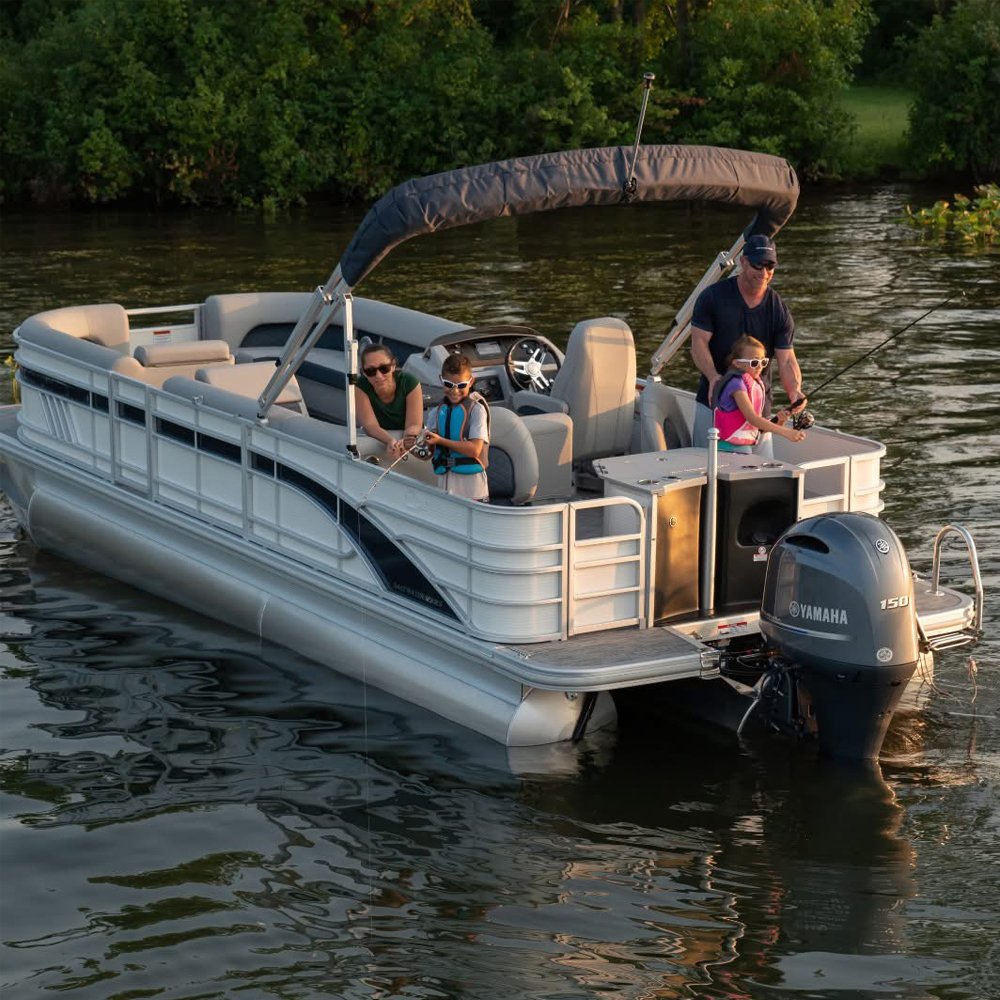 15-26ft Luxury Aluminum Yacht Catamaran Diving Pontoon Boat for Fishing Family Entertainment with Outboard Engine 19ft Length