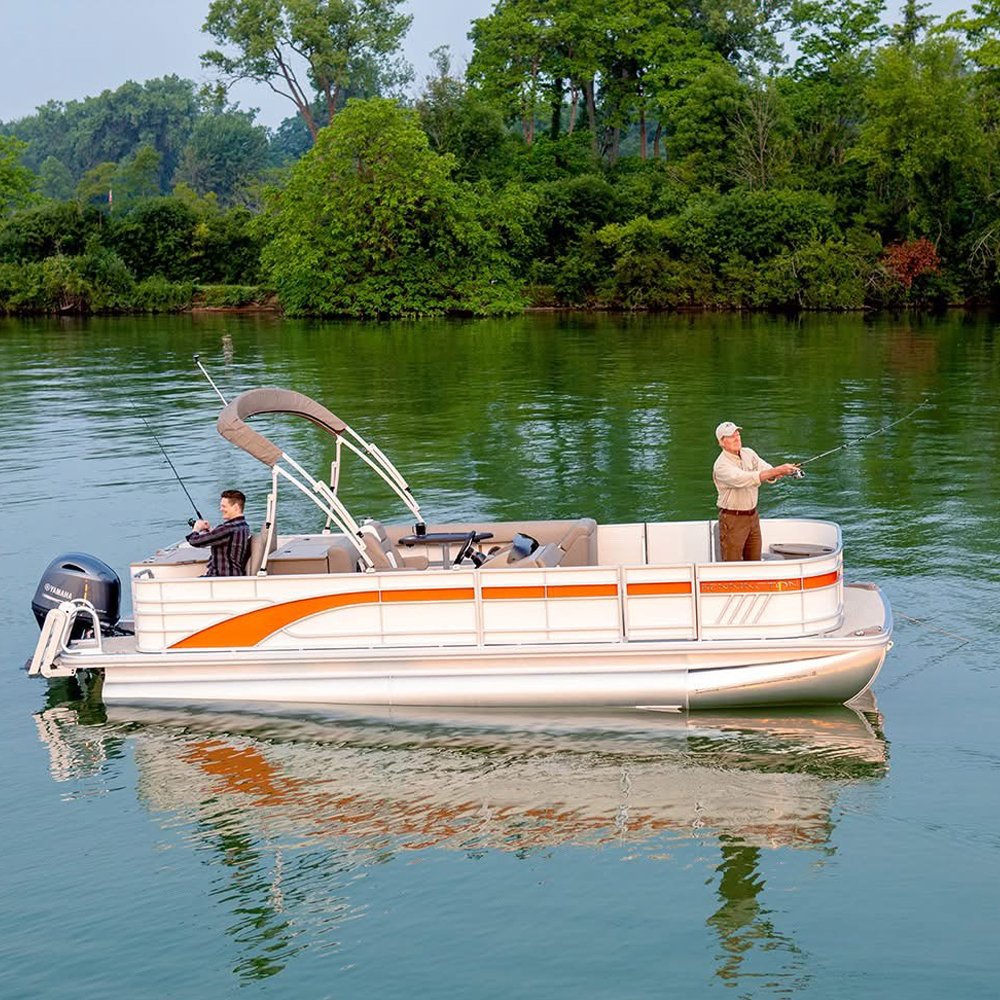 15-26ft Luxury Aluminum Yacht Catamaran Diving Pontoon Boat for Fishing Family Entertainment with Outboard Engine 19ft Length