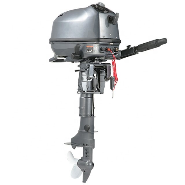 MSA CE Approved 4 Stroke 6HP Water Cooled Outboard Motor NEW Marine Engine Manual Electric Start Option Gasoline Boat Engine