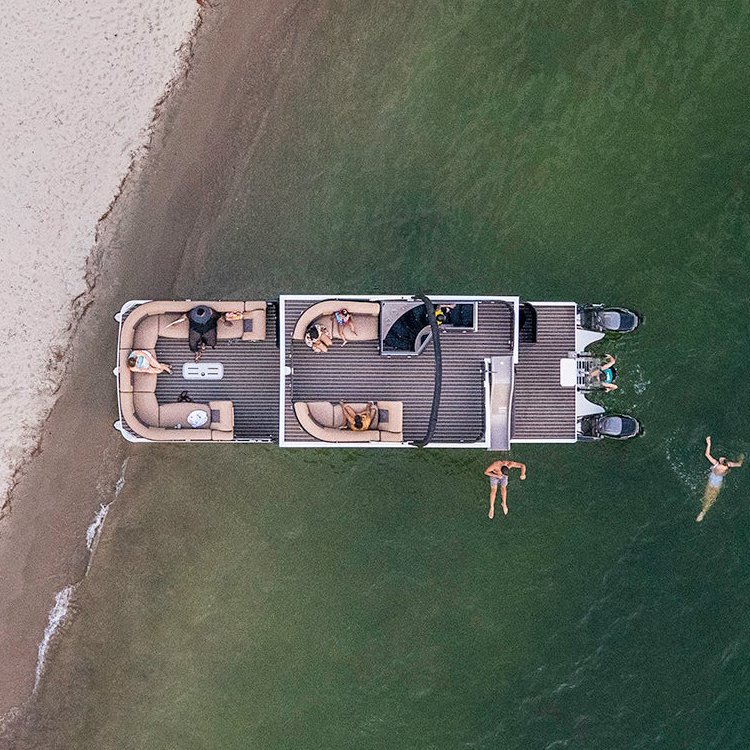 Luxury Aluminum Electric Boat Family Water Taxi Engine Houseboat Floating Pontoon Outdoor Fishing Welded Workmanship Outboard