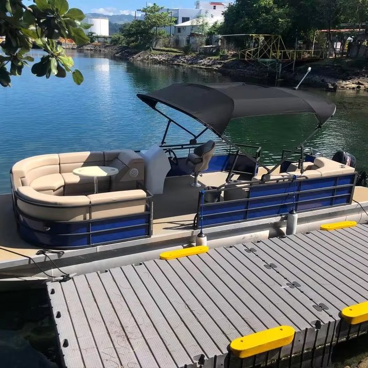 Luxurious 30FT Aluminum Sport Yacht New Amusement Park Catamaran Fishing Pontoon Boats With Outboard Engine