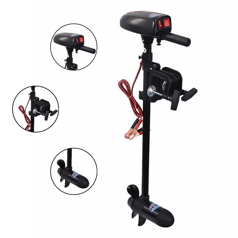 18lbs Thrust 12v Electric Thrust Trolling Motor Engine With Transom Mount for Inflatable Boat Kayak Speed Boat