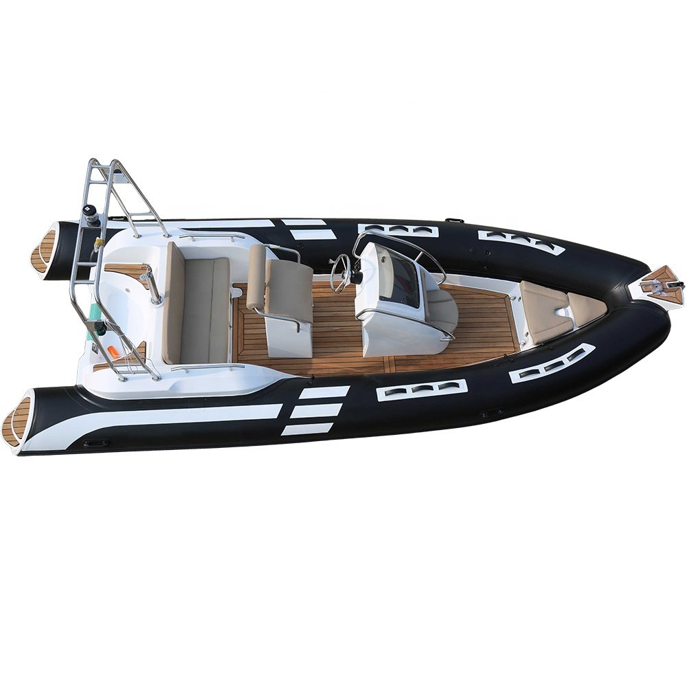 Luxury 19ft RIB580B Sport Yacht 6m Inflatable Fishing RIB Boat Outboard Featuring Carbon Fiber Aluminum Fiberglass PVC EVA Hull