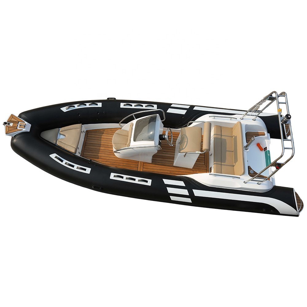 Luxury 19ft RIB580B Sport Yacht 6m Inflatable Fishing RIB Boat Outboard Featuring Carbon Fiber Aluminum Fiberglass PVC EVA Hull