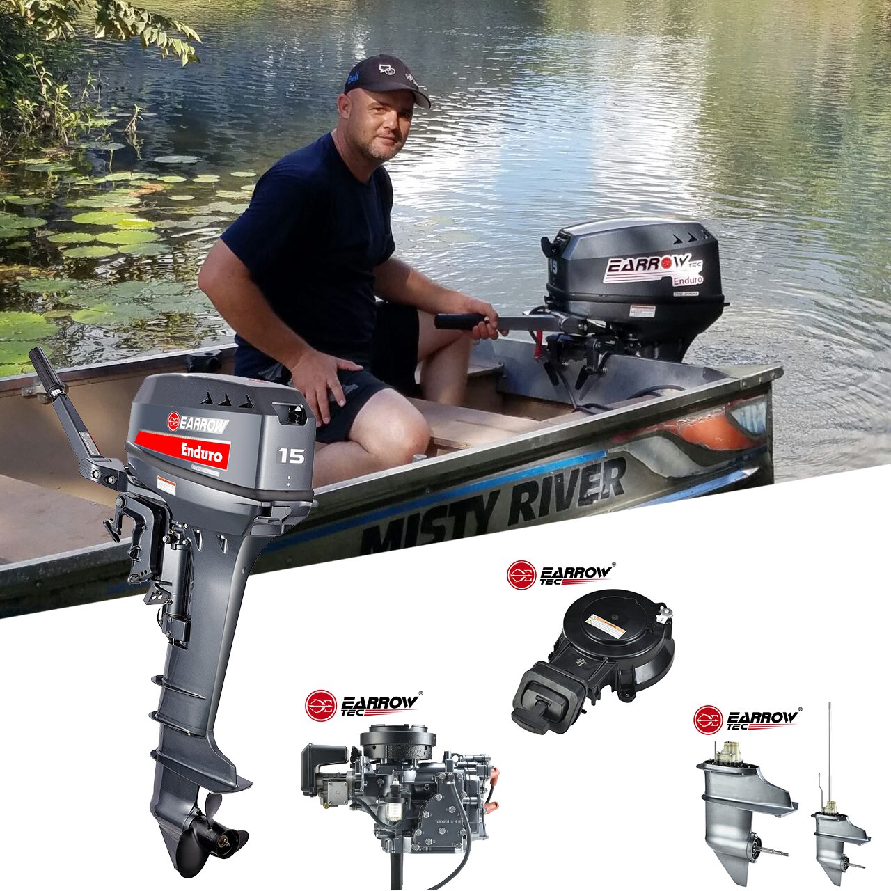Professional Boat Outboard Engine 3HP 3.5HP 5HP 9.9HP 15HP 18HP 30HP 40HP 2 Stroke Outboard Motor