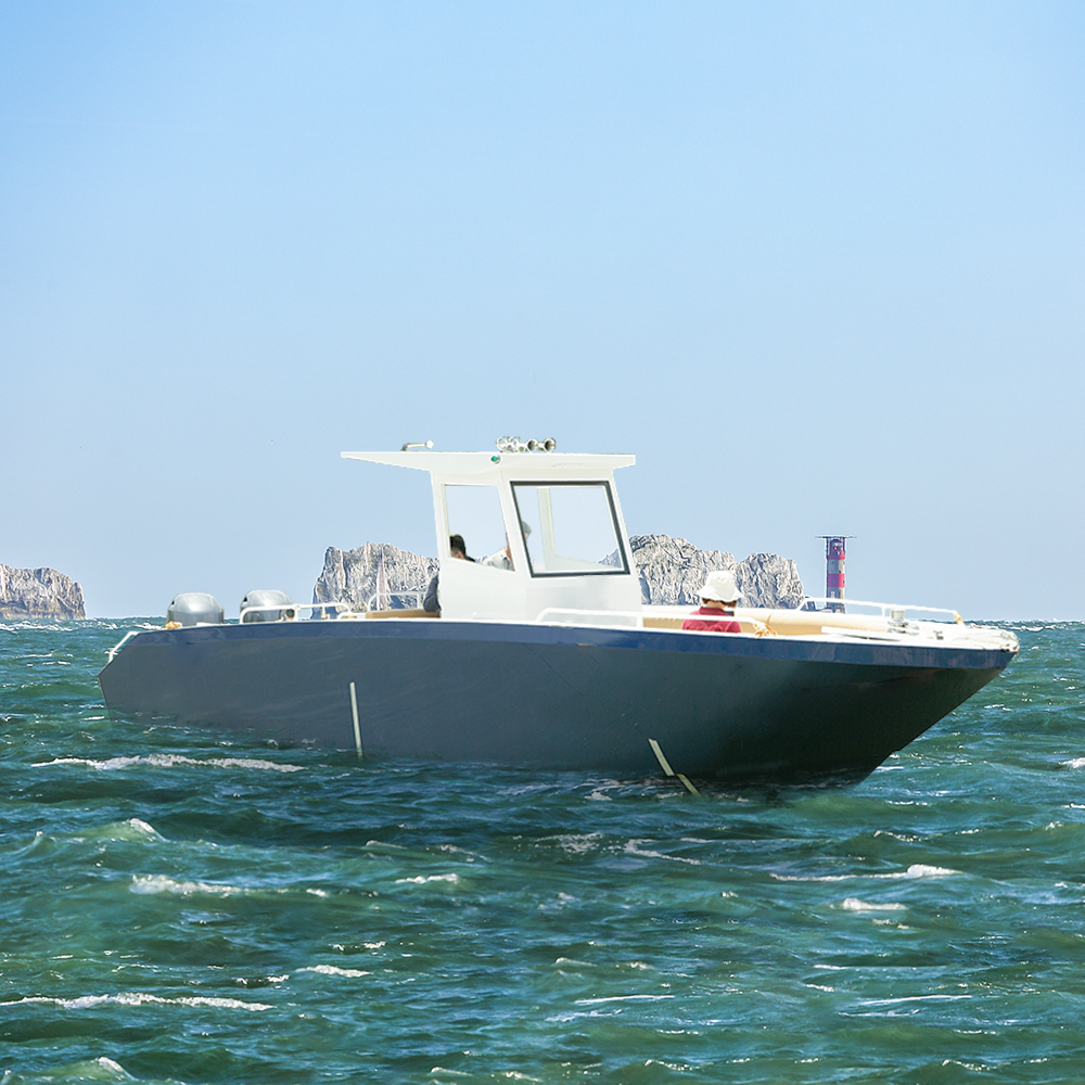 Kinocean Luxury 28ft 8-Man Fiberglass Speed Yacht New Centre Console with Low Price Outboard Engine Included Double Model