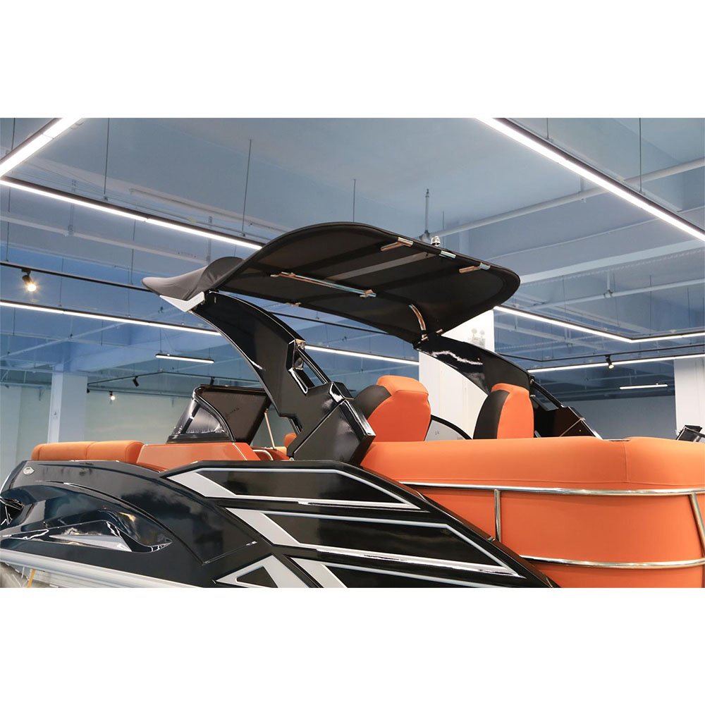 Aluminum Tritoon Pontoon Party Barge Pontoon Boat Aluminum Pontoon With Cabin Engine Motor and Trailer